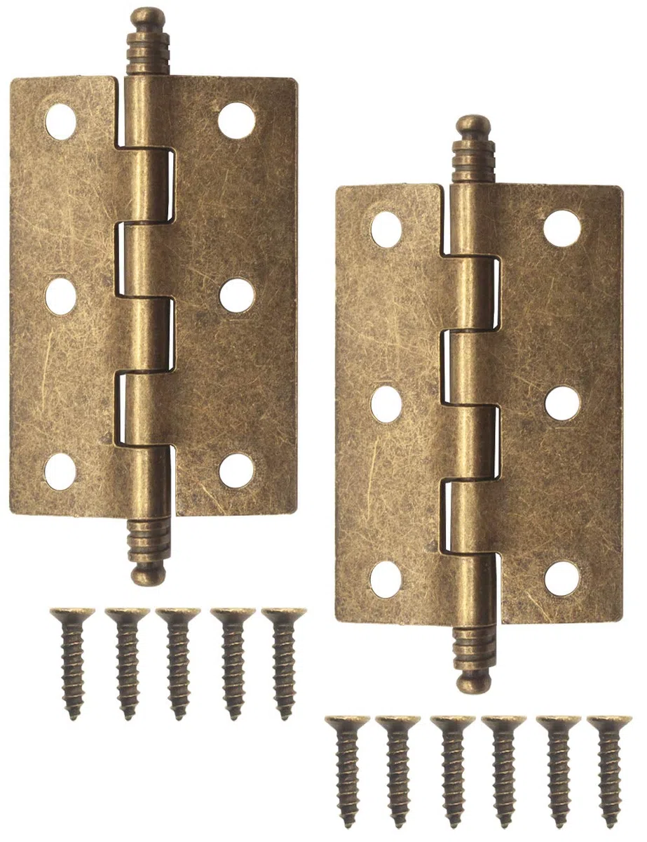 FUXXER - 2 cerniere in metallo antico, stile vintage, 83 x 43 mm, colore: bronzo