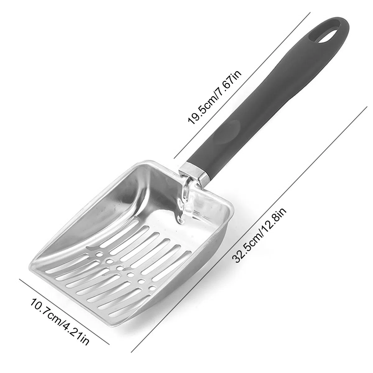 Setacciatore di Ceneri - 32.5 cm per Carbone Resistente alle Alte Temperature,Pala Forata in Acciaio Inossidabile per Cenere del - per Campeggio Giardino Interno ed Esterno