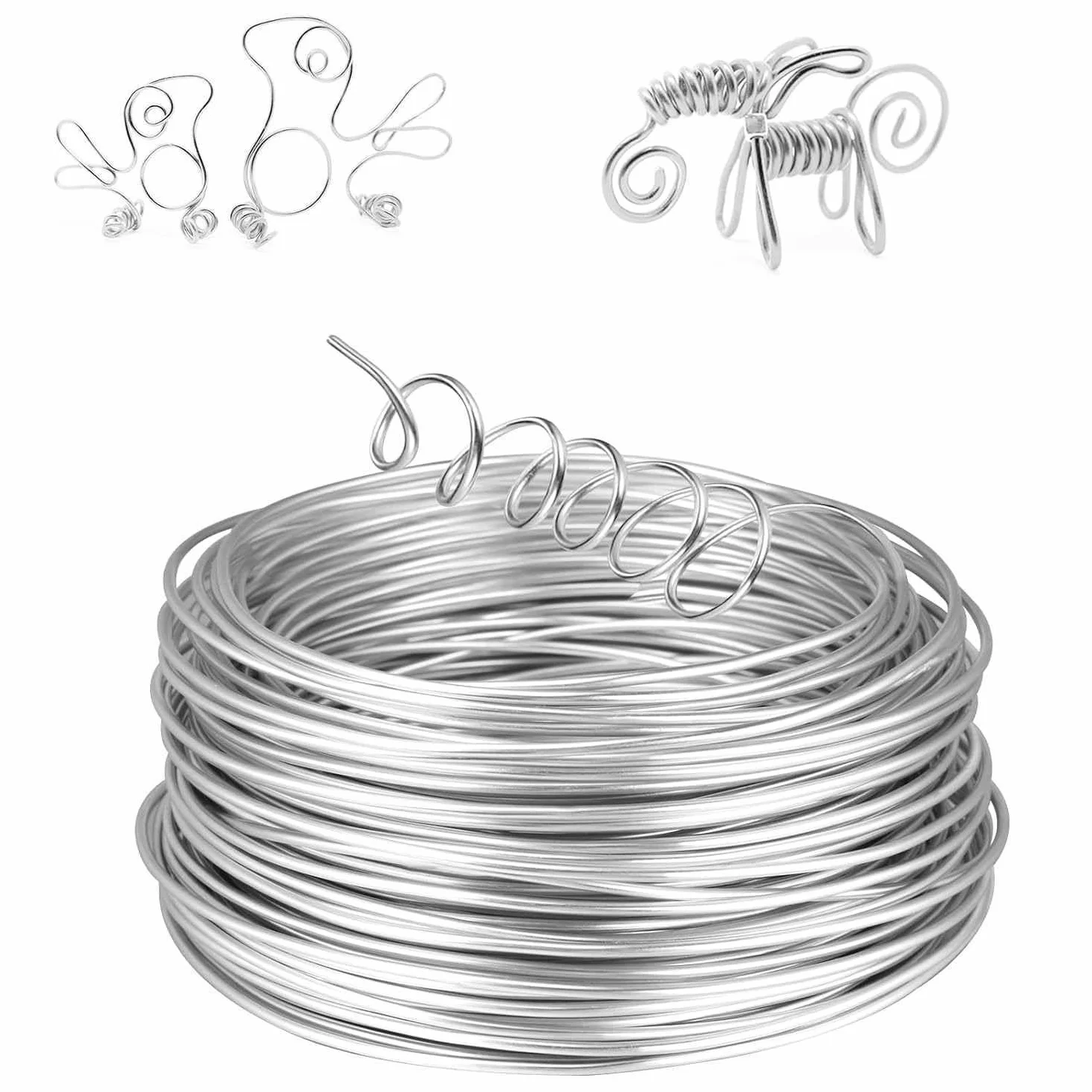 TECHZOCO Filo di ferro zincato, filo floreale, filo di artigianato, rotolo di filo di acciaio plastificato, filo di legatura flessibile, filo fai da te, diametro 1,6 mm, lunghezza 15 metri