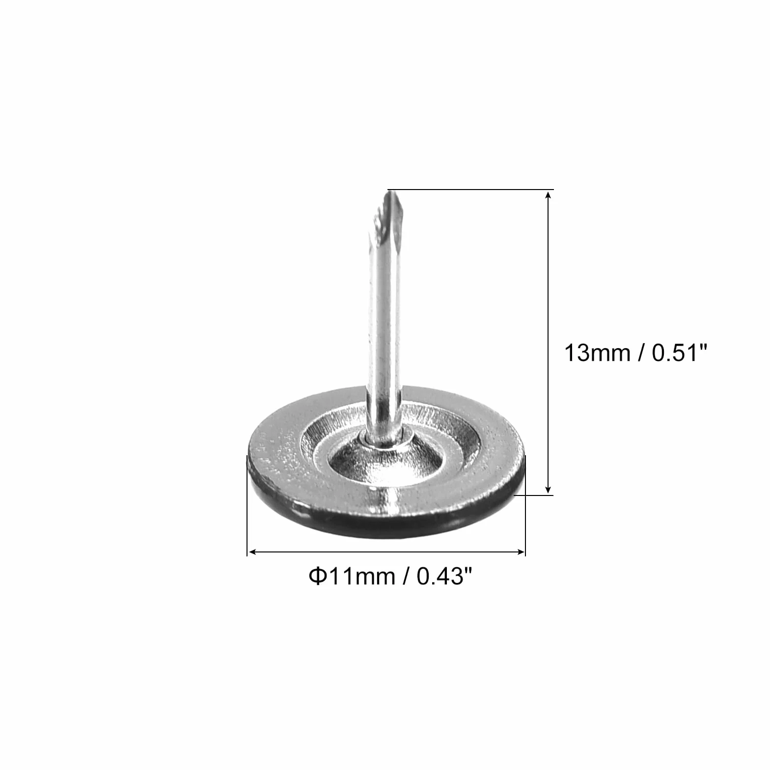 Gwoździe Tapicerskie QUARKZMAN 50 szt. 11x13 mm Płaska Głowa Czarny