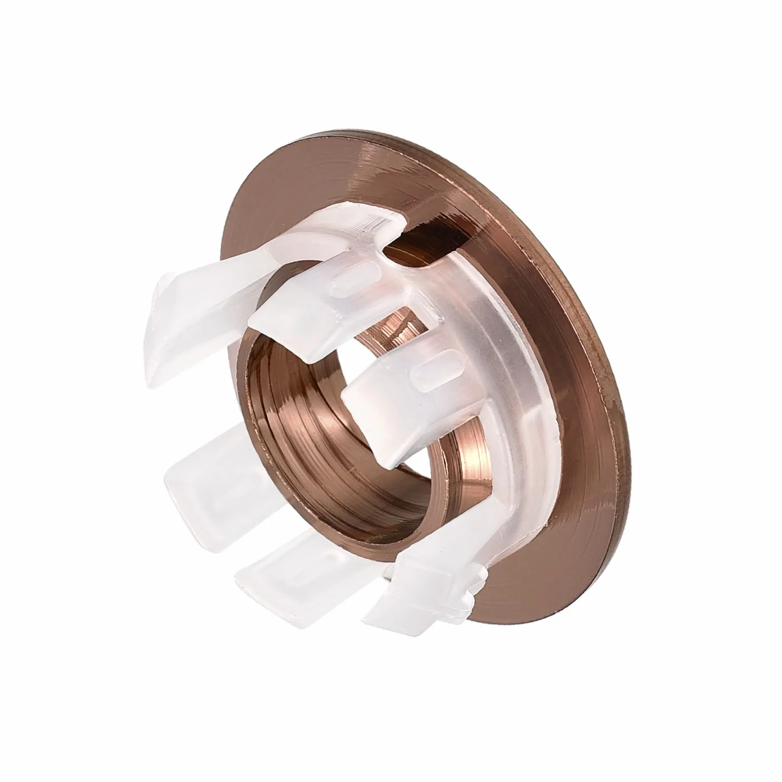 QUARKZMAN Lavello Filo Fuoriuscita Coperchio, Lavello Fuoriuscita cerchio 25,3mm Bagno Cucina Lavello Scarico Copri Foro Inserisci Cappucci Rotondi, Rosa Oro