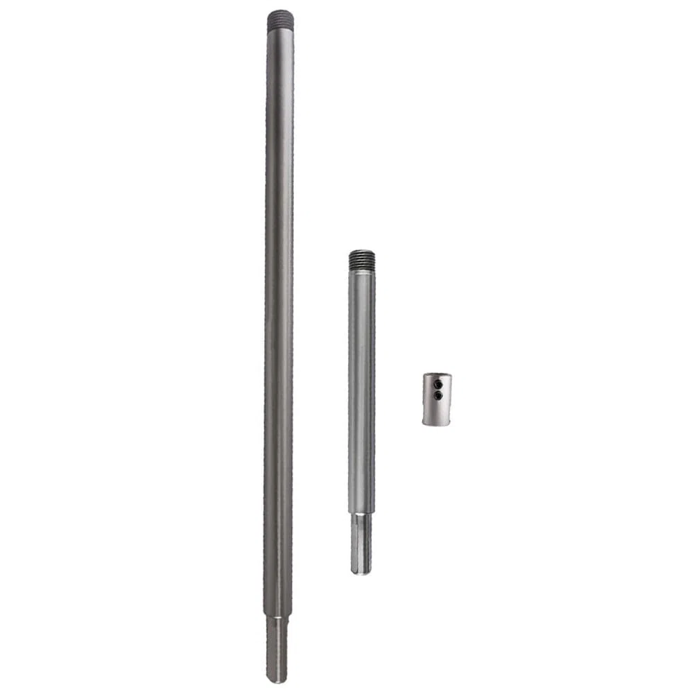 Asta di prolunga per punte da 150 mm 300 mm per sega a tazza con manico triangolare da 9 a 9,4 mm, adattatore a doppia vite in metallo per lavorazione del legno, argento