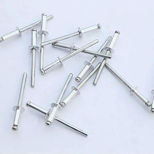 Rivetti SUPERTOOL - Rivetti in alluminio a flangia grande, 2,4/3,2/4/4,8 mm, confezione da 50 (4 x 20 mm)