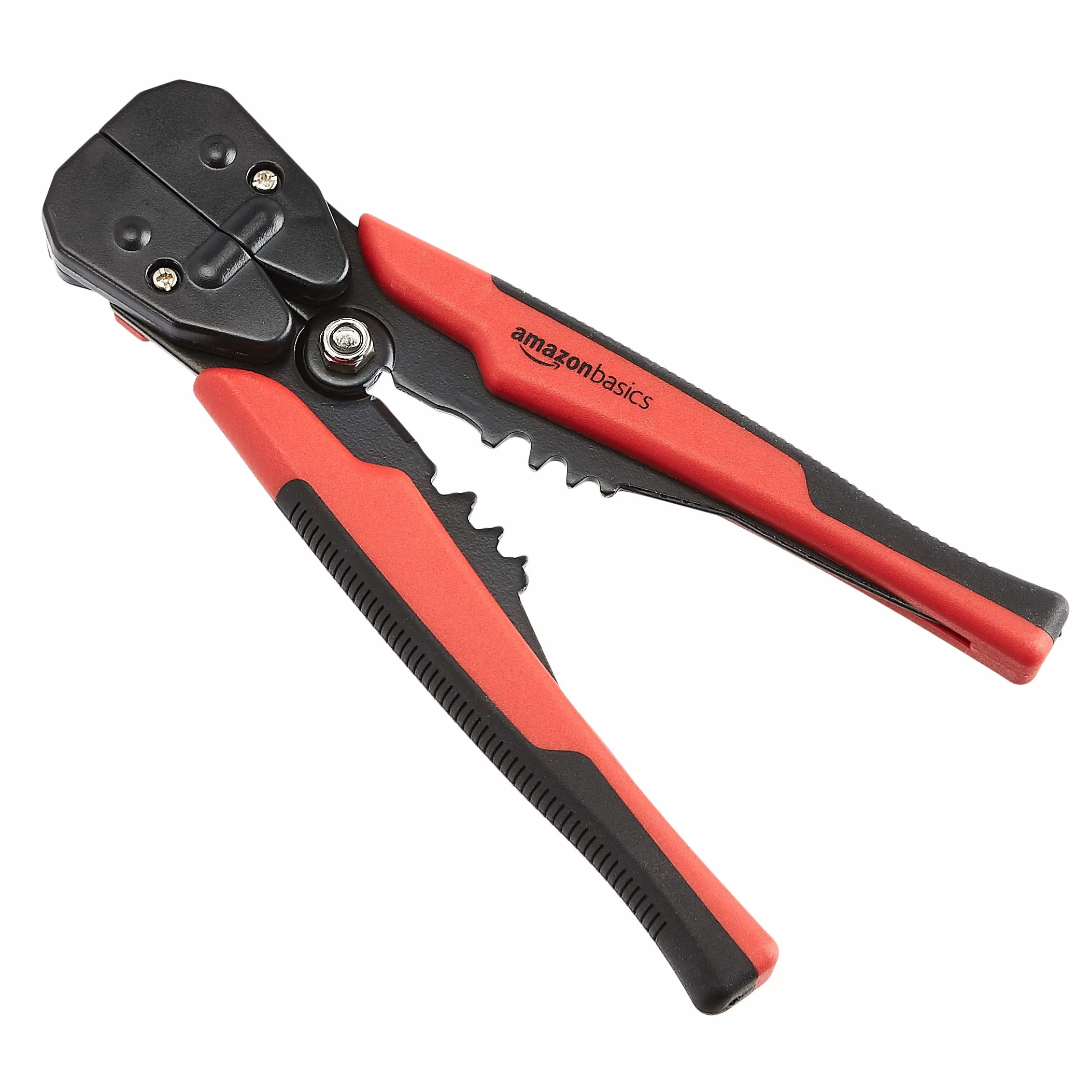 Amazon Basics Spellafili autoregolante, nero/rosso