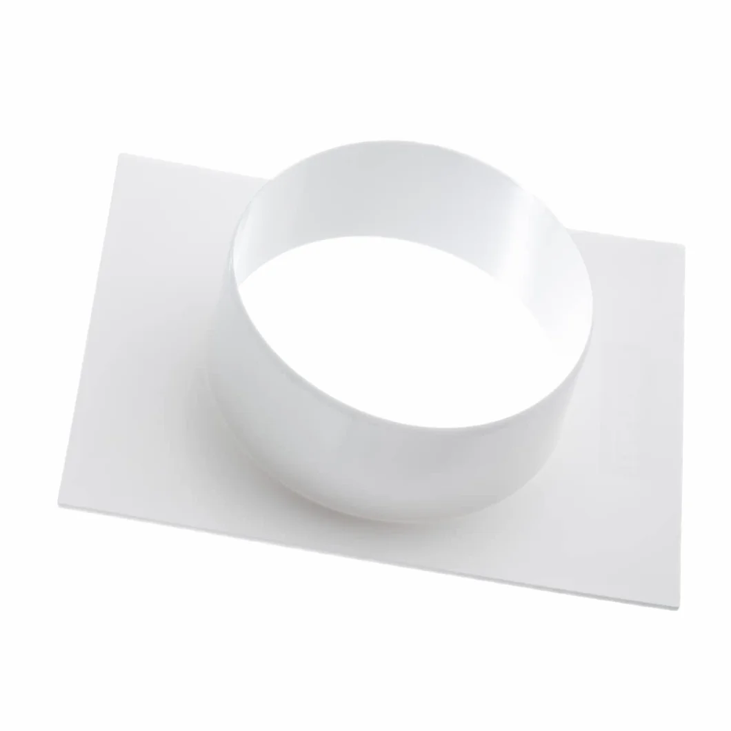 EUROPLAST 150mm Connettore dritto per condotto da 150 mm con flangia, condotto rotondo in PVC, tubo di ventilazione, piastra a parete