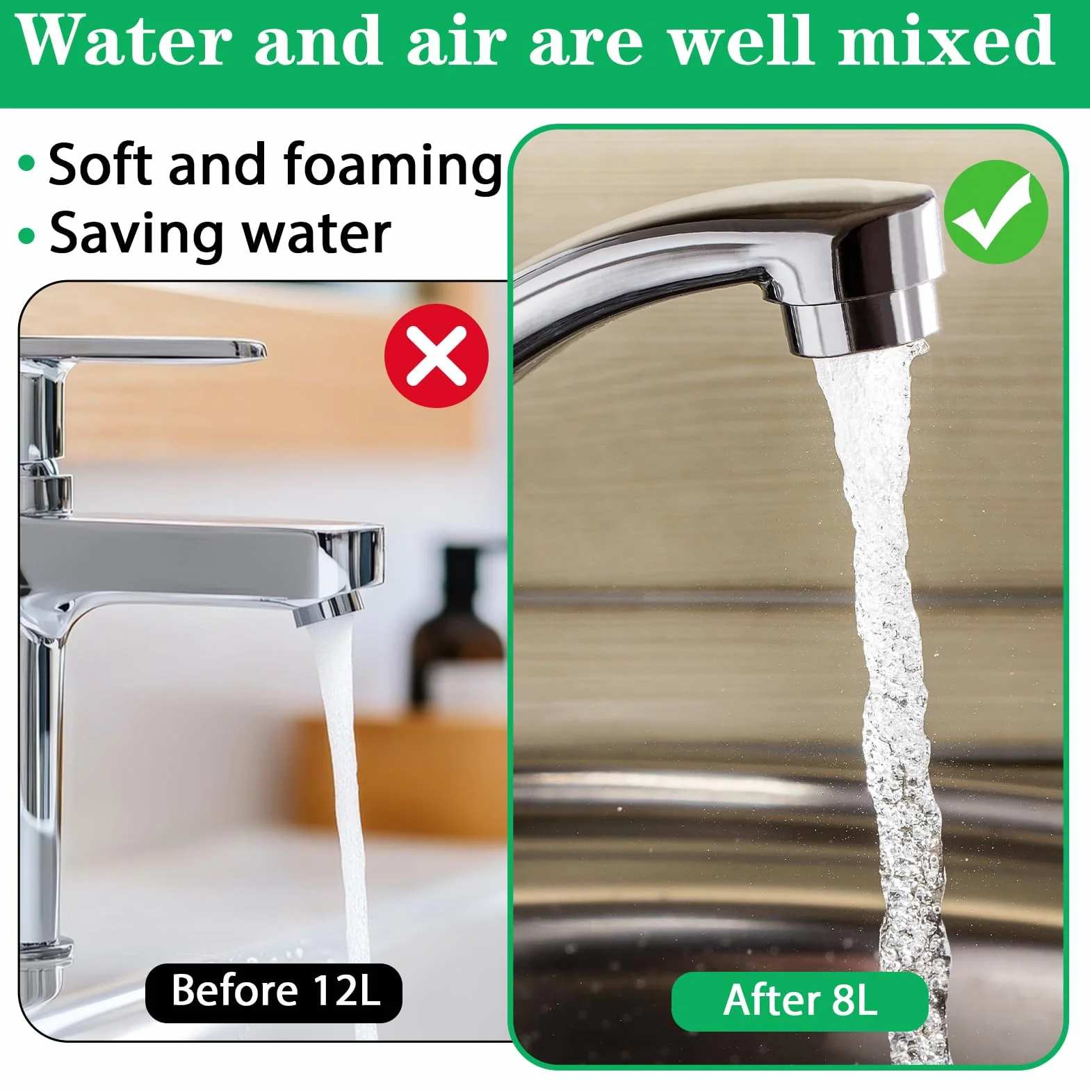 Set di 20 Aeratori per Rubinetto Cucina - Rompigetto e Filtri per Acqua Lavandino