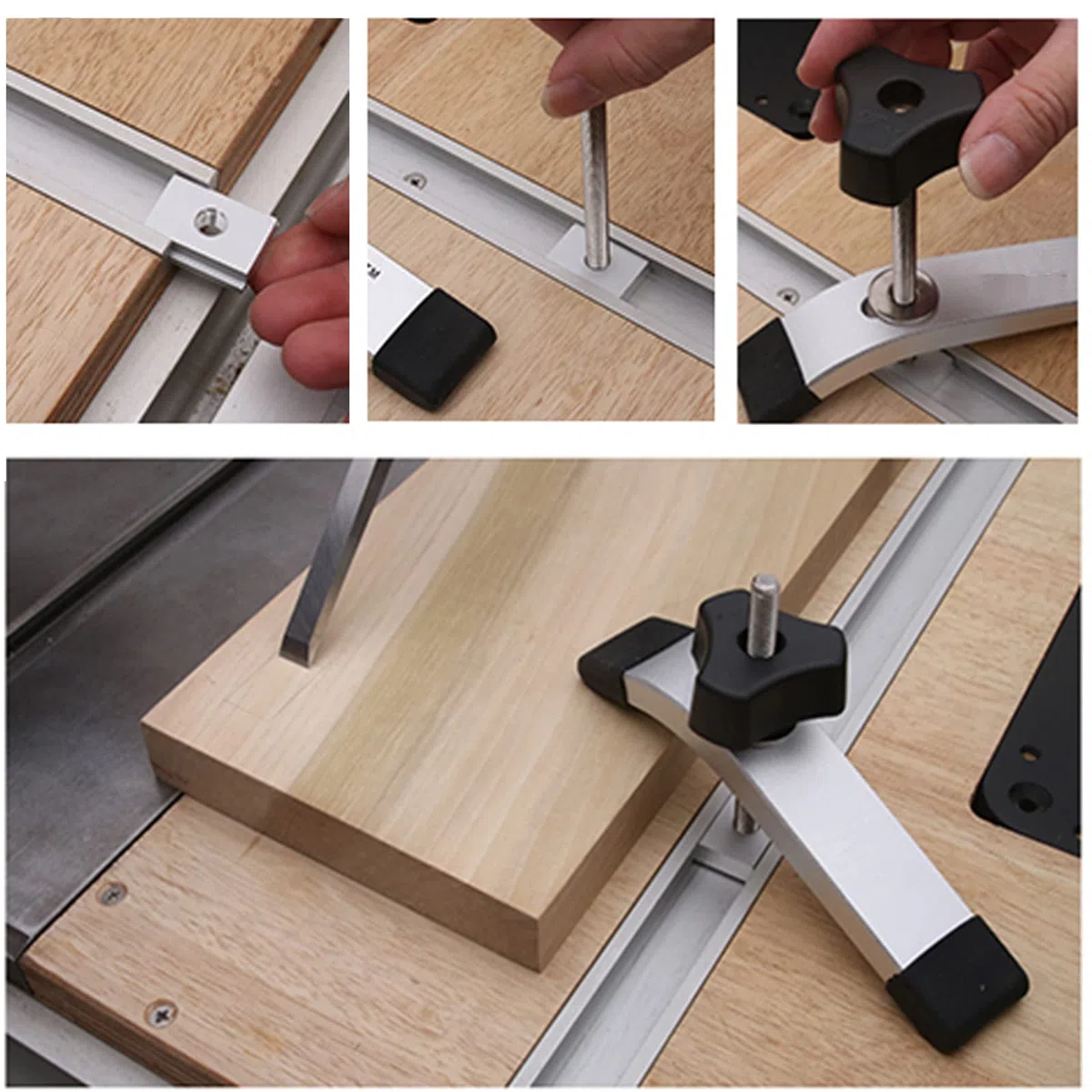 Ericrise 6 dadi a scanalatura a T M6, T-Track Slider dadi scorrevoli M6, T-Track in lega di alluminio, fissaggio a fessura per viti per strumento di lavoro del legno, 30 x 23 x 7,8 mm