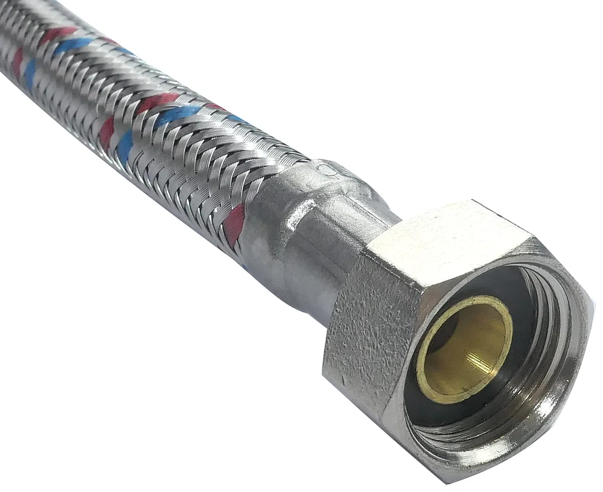 AERZETIX - C51087 - Tubo di alimentazione sanitaria 600mm 3/8'' maschio/femmina - raccordo flessibile per rubinetti/bagno/cucina - flessibile di collegamento