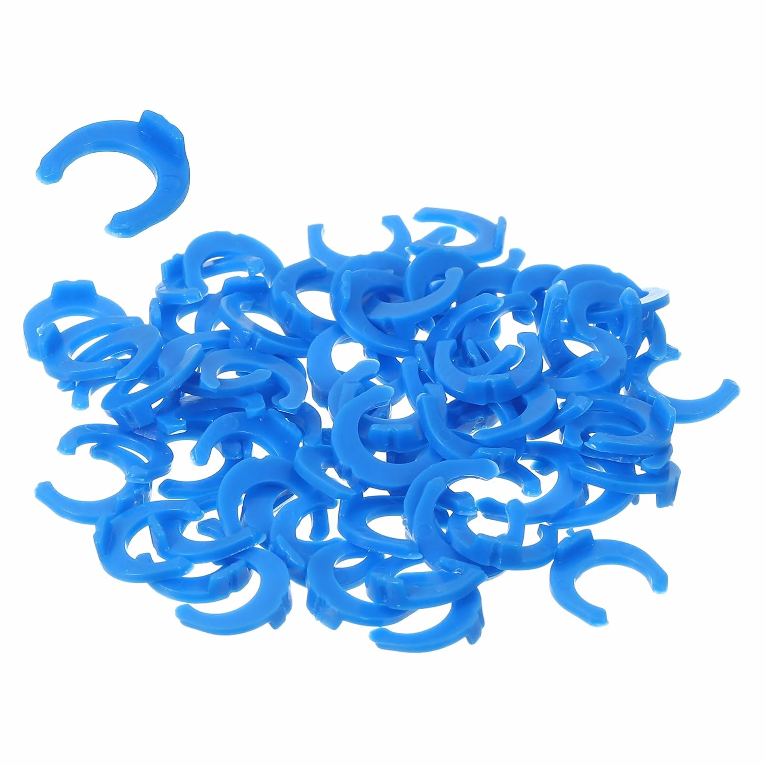 QUARKZMAN 60Pezzi 1/4 Pollice Clip di Bloccaggio per Sistemi di Filtrazione dell'Acqua RO Tubo Raccordo Rapido Morsetti di Bloccaggio Ricambi, Blu