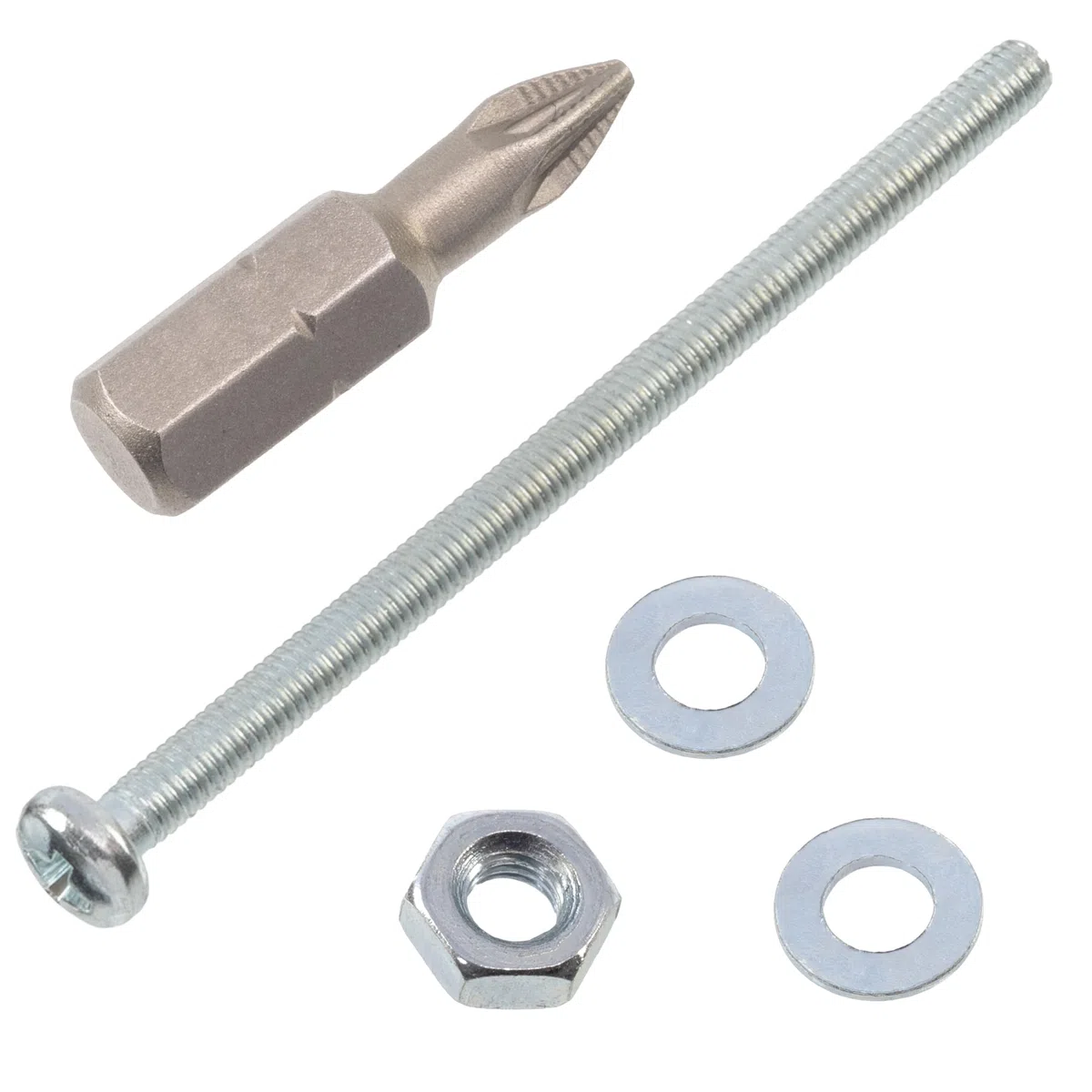 AERZETIX Kit fissaggio M3x50 mm / 50 viti metalliche / 50 dadi esagonali / 100 rondelle piatte / 1 utensile 1/4 PZ1