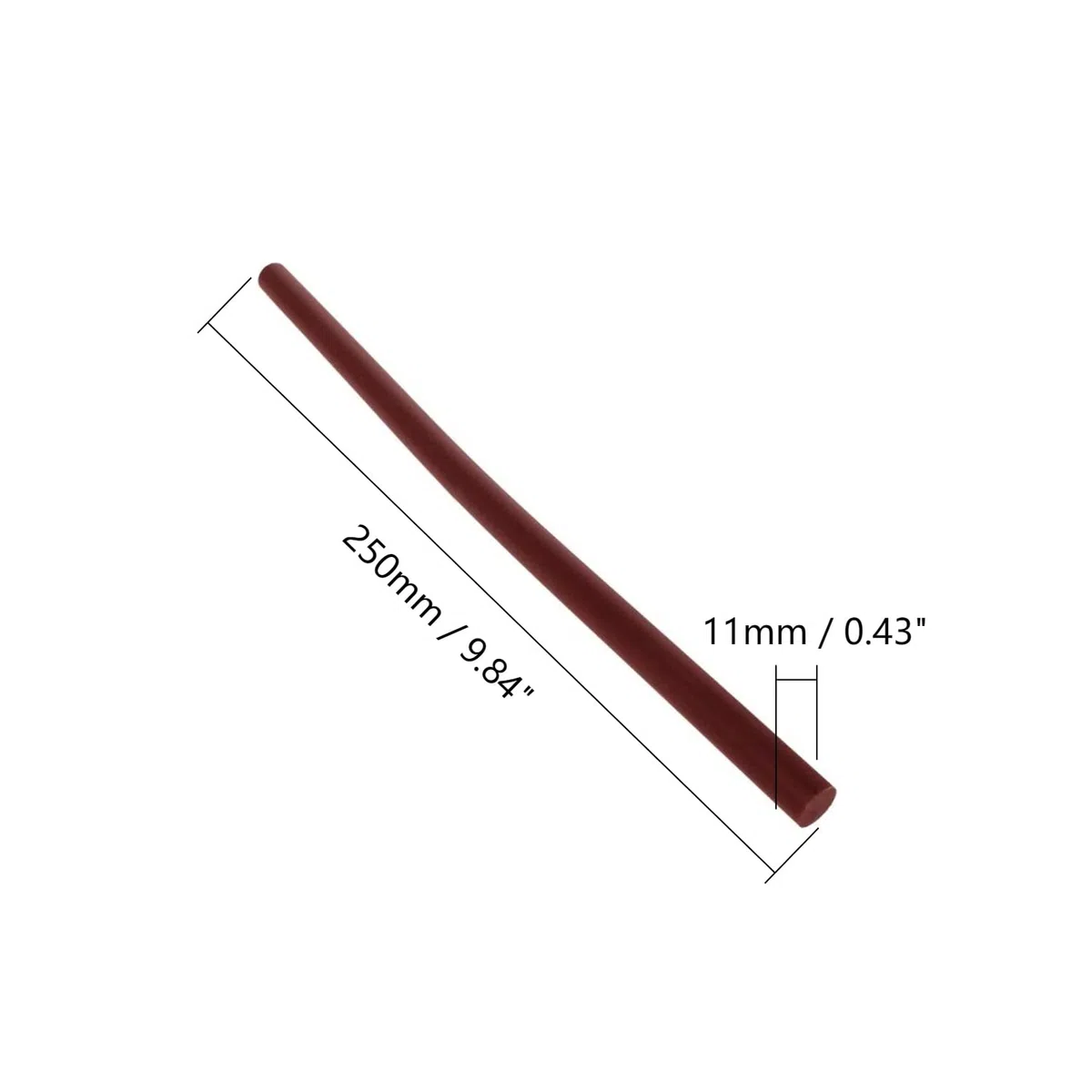 Othmro 10 bastoncini di colla a caldo, lunghezza 24,9 cm, diametro 1,1 cm, bastoni di colla per pistola a caldo, colla adesiva a caldo, per tutti gli usi a doppia temperatura (marrone)