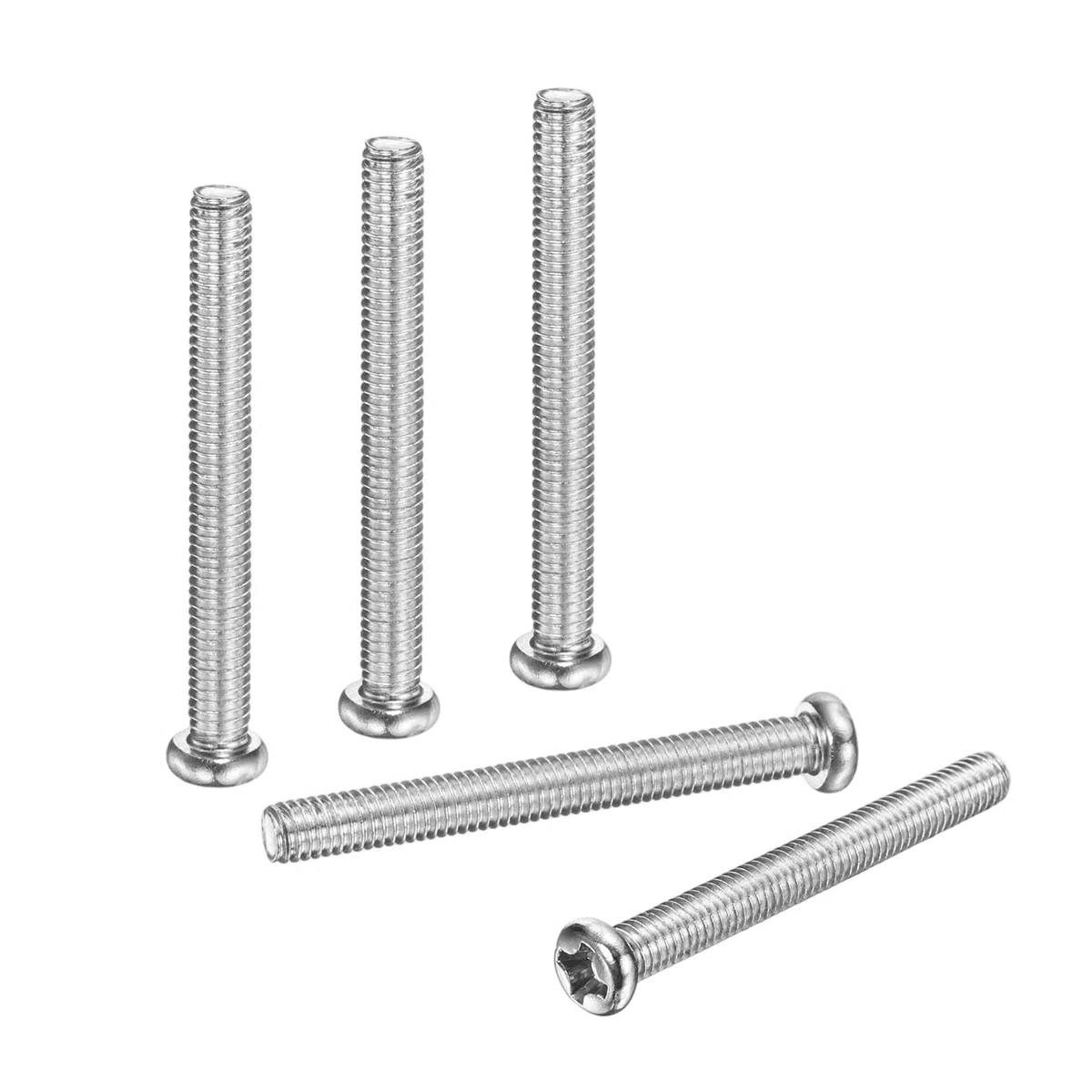PATIKIL 50 Pcs Viti A Testa Svasata, M3.5 X 30mm (Passo 0.6mm) A Croce Metrica Acciaio Inox 304 Filettatura Completa Viti A Testa Tonda Piccole Per Riparazioni Mobili Cassetti E Armadi