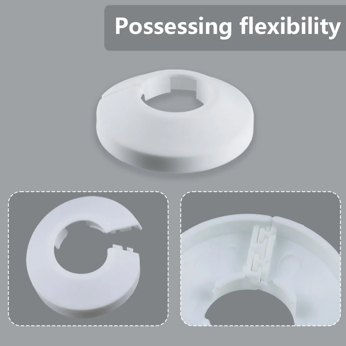 Set da 30 Rosette per Tubi di Riscaldamento Copritubi per Radiatori Rosette bianche per rivestimento tubi di riscaldamento Copritubi in PVC Ø 20 mm Copertura tubi riscaldamento per pavimento