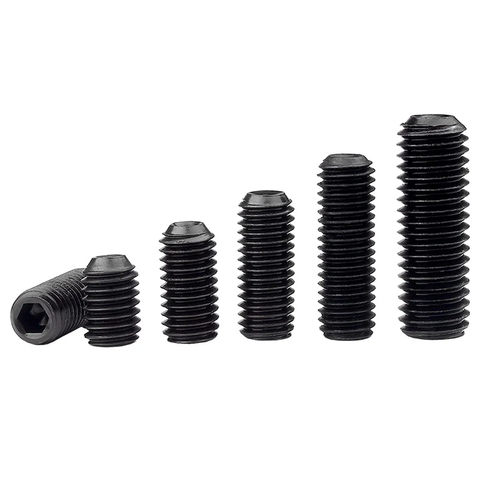 20 Pezzi M8 x 12mm Vite a Esagono Incassato Grano Con Punta a Tazza - Nero Acciaio Legato Bulloni a Testa Esagonale