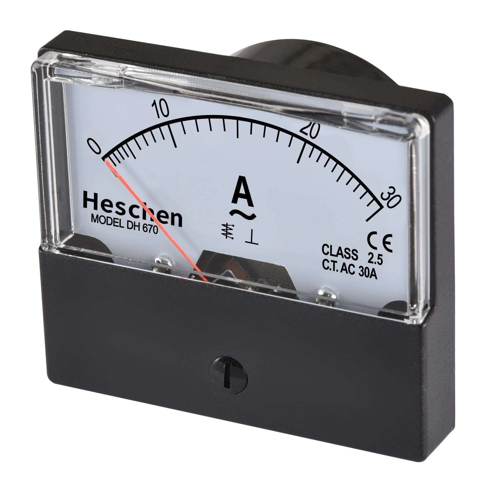 Heschen DH-670 AC 0-30A amperomierz panelowy prostokątny klasa 2.5 CE