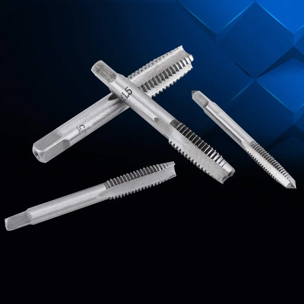 Aramox Rubinetto a Vite, 7 Pezzi Utensile per maschiatura in Acciaio per Cuscinetti con Filettatura metrica M3, M4, M5, M6, M8, M10, M12
