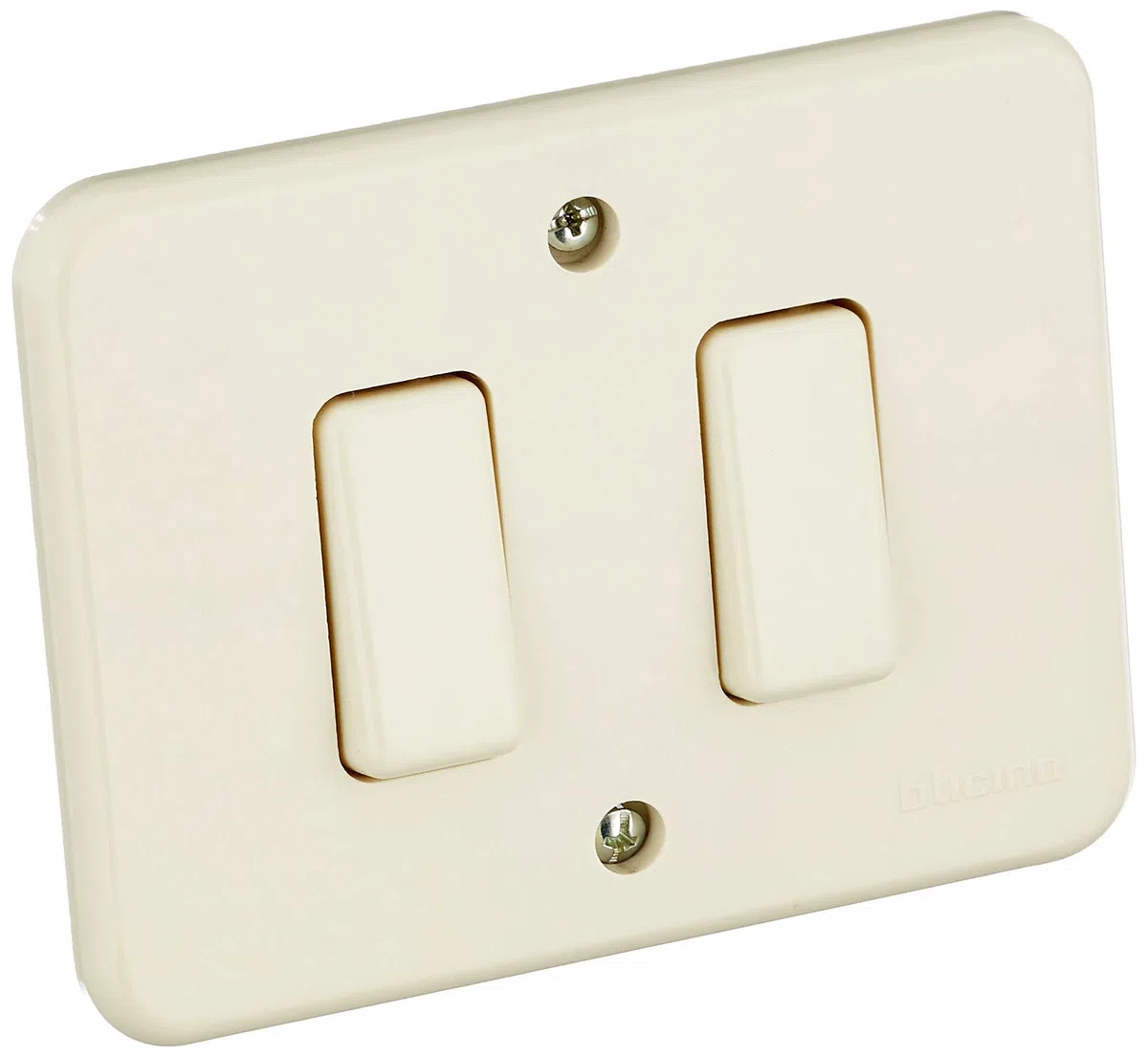 BTicino 1201N Serie Domino Doppio Deviatore Unipolare, 6 A, Avorio