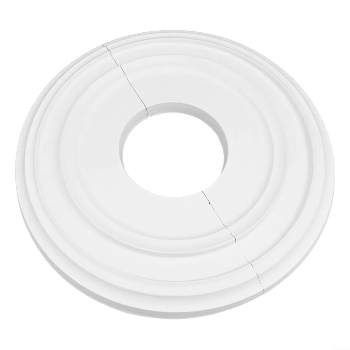 Medaglione rotondo da soffitto da 30,5 cm per ventilatore a soffitto e lampadari, piastra di copertura decorativa in PU modellata divisa, copertura bianca impermeabile per rosone da soffitto