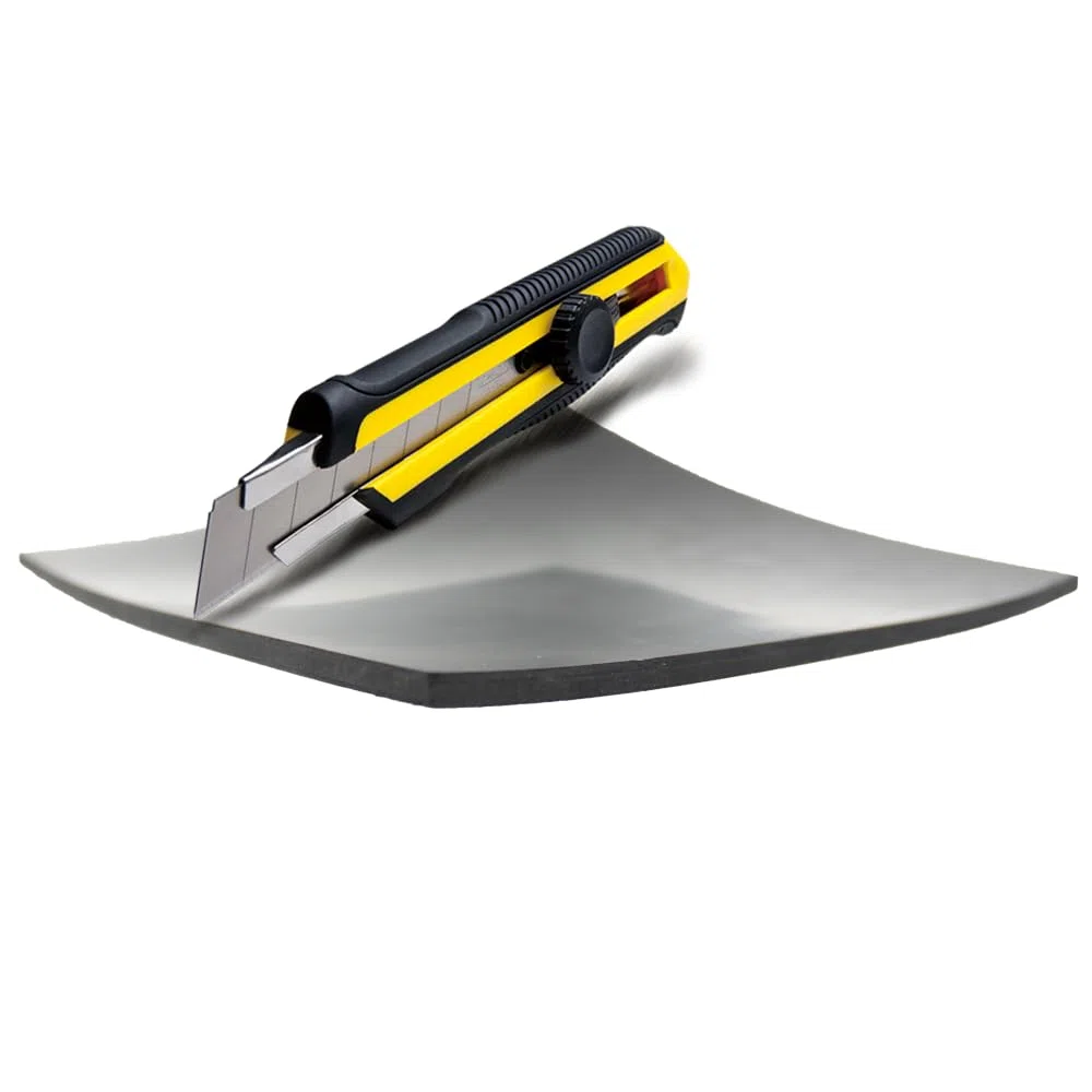 Lifeswonderful - 3 Pezzi Tappetini Durevoli - Stuoie di Gomma Multiuso - Tagliati a Misura - 150 x 150 x 4mm