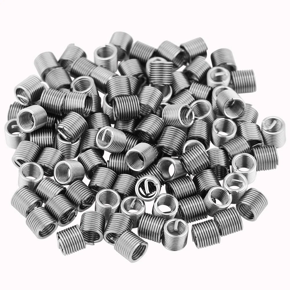 Set di 100 Inserti Filettati in Acciaio Inox 304, M5 x 0,8 x 2D, per Riparazione Filettatura