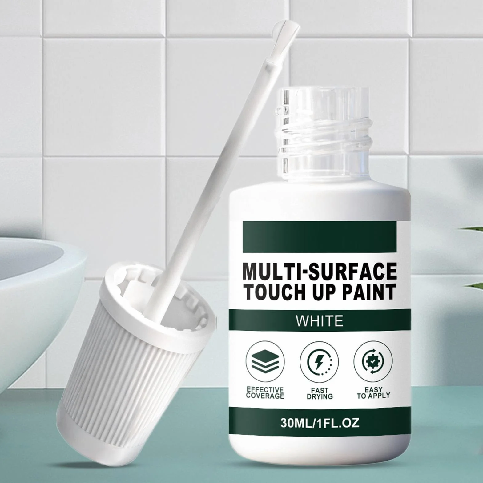 Penna Stucco Legno Bianca - 30 ml di Rimuovigraffi Impermeabile - Vernice Per Porte Ad Asciugatura Rapida - Per Armadi Mobili Telai Di Porte Metallo Smalto Elettrodomestici