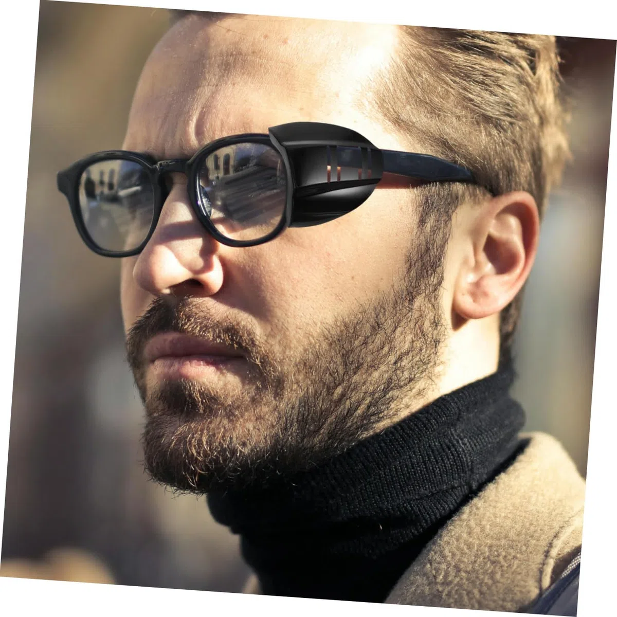 Tofficu Protezioni Laterali Occhiali Protettivi Da Lavoro Nero 4 Pezzi Clip Resistenti Per Sicurezza Occhiali Da Vista Con Riparo Laterale Facile Da Installare