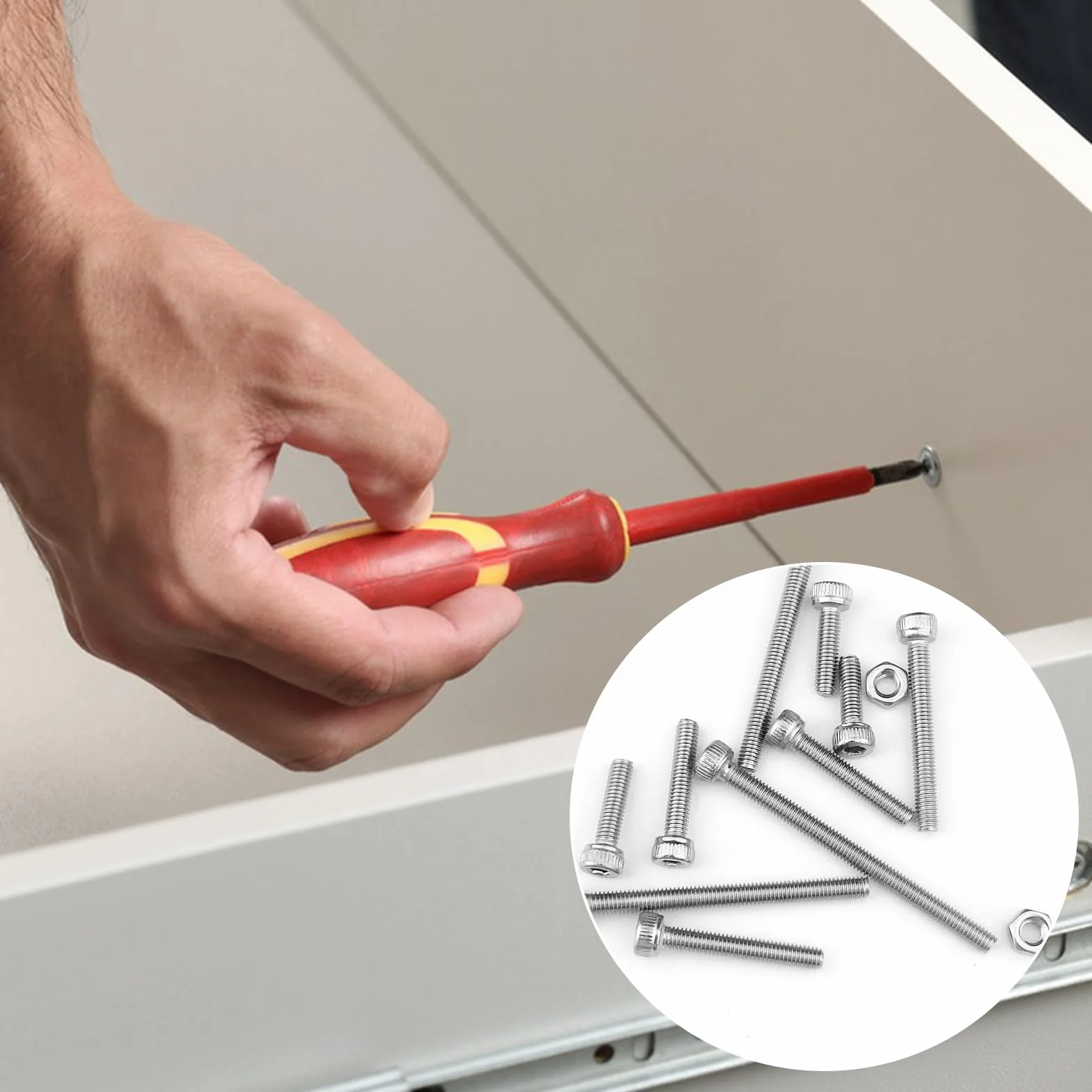 Traxenta Viti Acciaio Inossidabile(440Pcs), Bulloni e Dadi Inox Kit, M3 Senza Testa Filettate Esagonali, Set in Acciaio Miste, Bulloni per Mobili Garage Casa, Assortimenti per Riparare Il Fissaggio