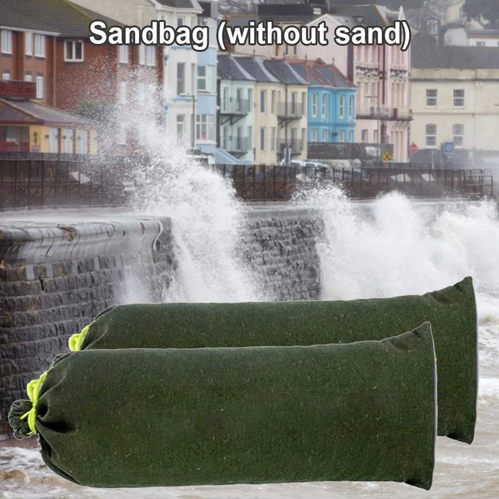 Protezione Contro Le Inondazioni - Sacco di Sabbia Riempito in Tela Resistente - Peso Addensato Con Coulisse - 30x70 cm