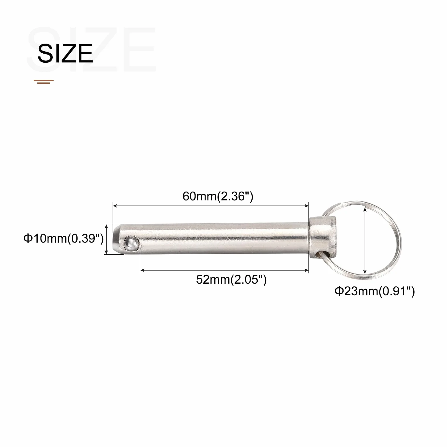 METALLIXITY Sgancio Rapido Perni (10mmx60mm), Carbonio Acciaio Tirare Perno - per Costruzione Navale, Nave Allestimento, Barca Top
