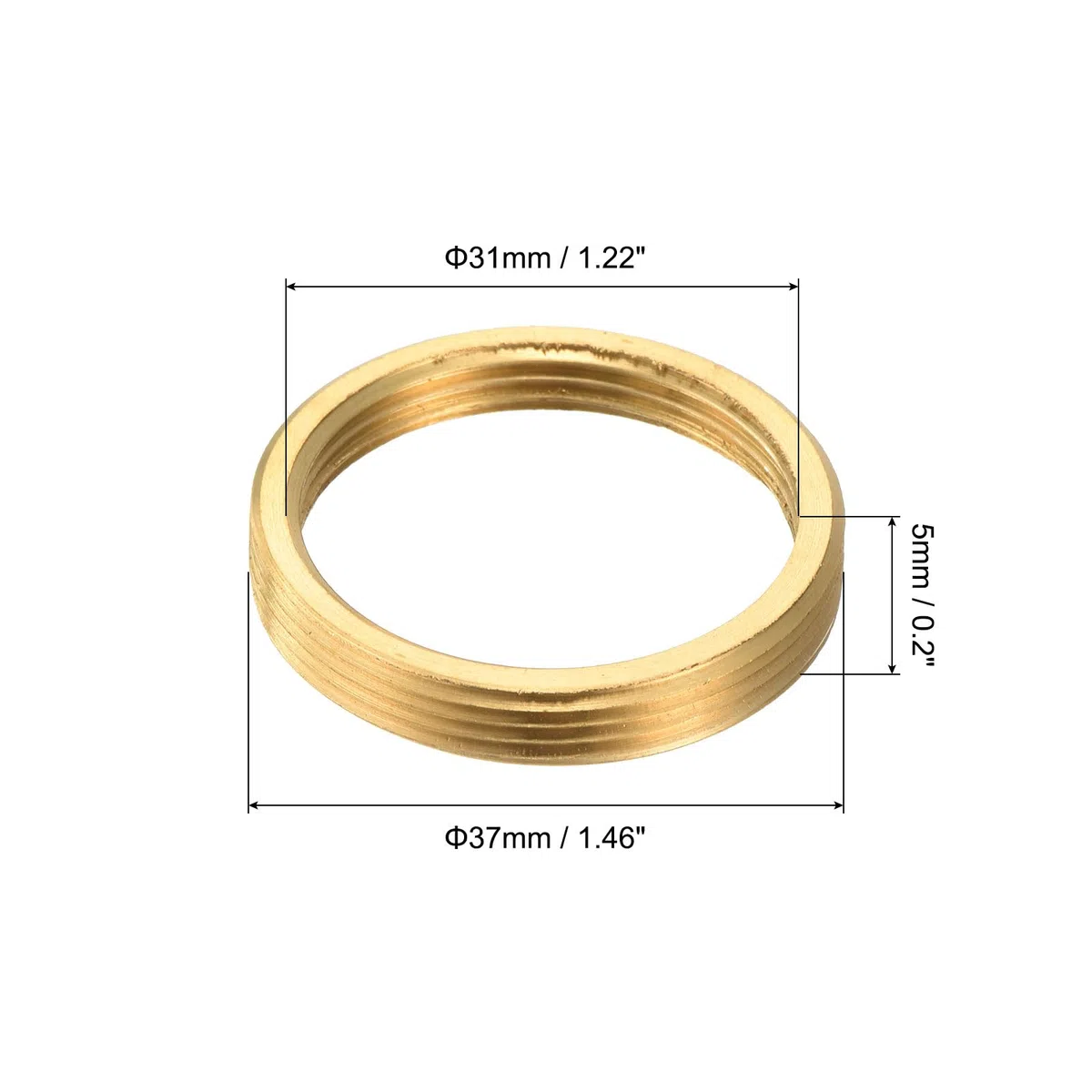 QUARKZMAN 1 Pz 1,46 Pollici x 0,2 Pollici Anello Riduttore per Rubinetto, Fissaggio del Rubinetto, Raccordo per Rubinetto per Bagno, Cucina