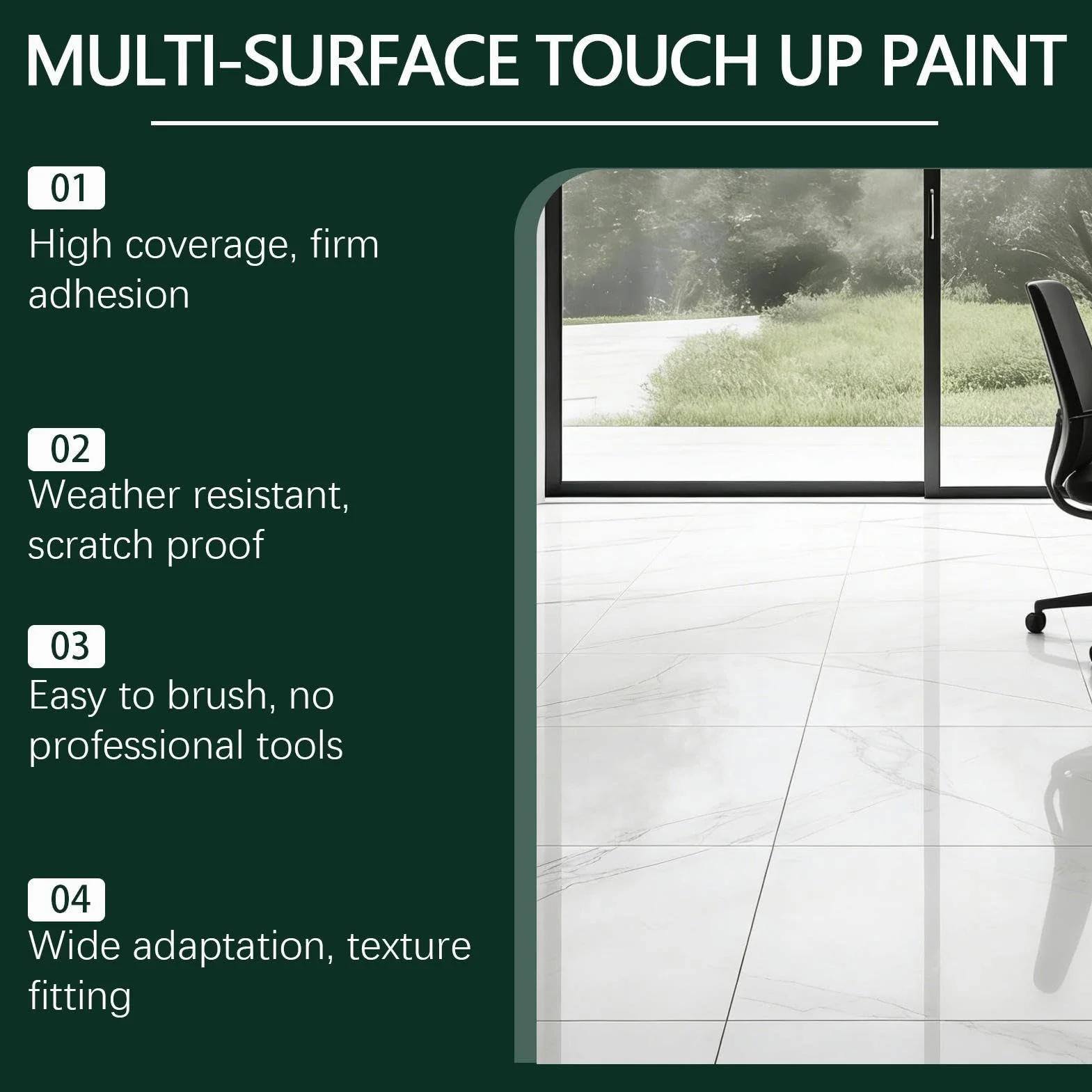 Penna Stucco Legno Bianca - 30 ml di Rimuovigraffi Impermeabile - Vernice Per Porte Ad Asciugatura Rapida - Per Armadi Mobili Telai Di Porte Metallo Smalto Elettrodomestici