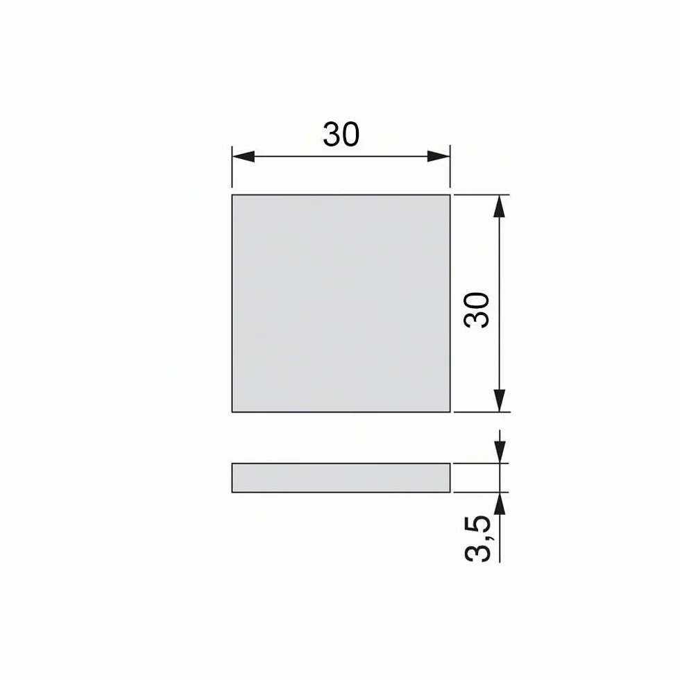 Emuca Set di 63 Feltrini Autoadesivi Quadrati 30x30 mm Marrone