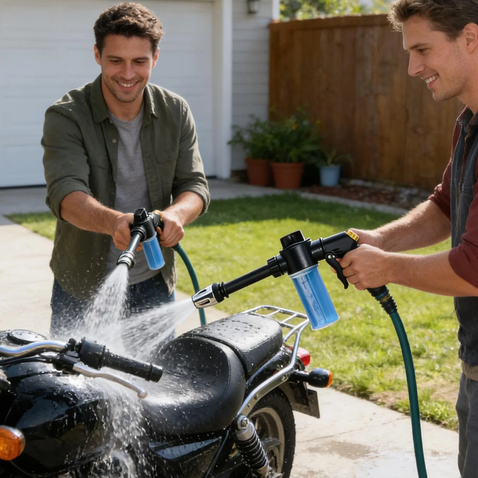 Pistola Per Schiuma, Pistola Per Lavaggio Auto Con Getto Di Schiuma Regolabile Per Auto, Include Dispenser Di Sapone, Per Pulizia Moto Camion Giardino Pannelli Per Animali Domesti