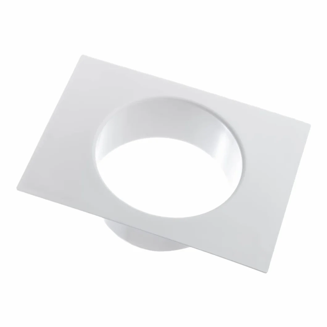 EUROPLAST 150mm Connettore dritto per condotto da 150 mm con flangia, condotto rotondo in PVC, tubo di ventilazione, piastra a parete