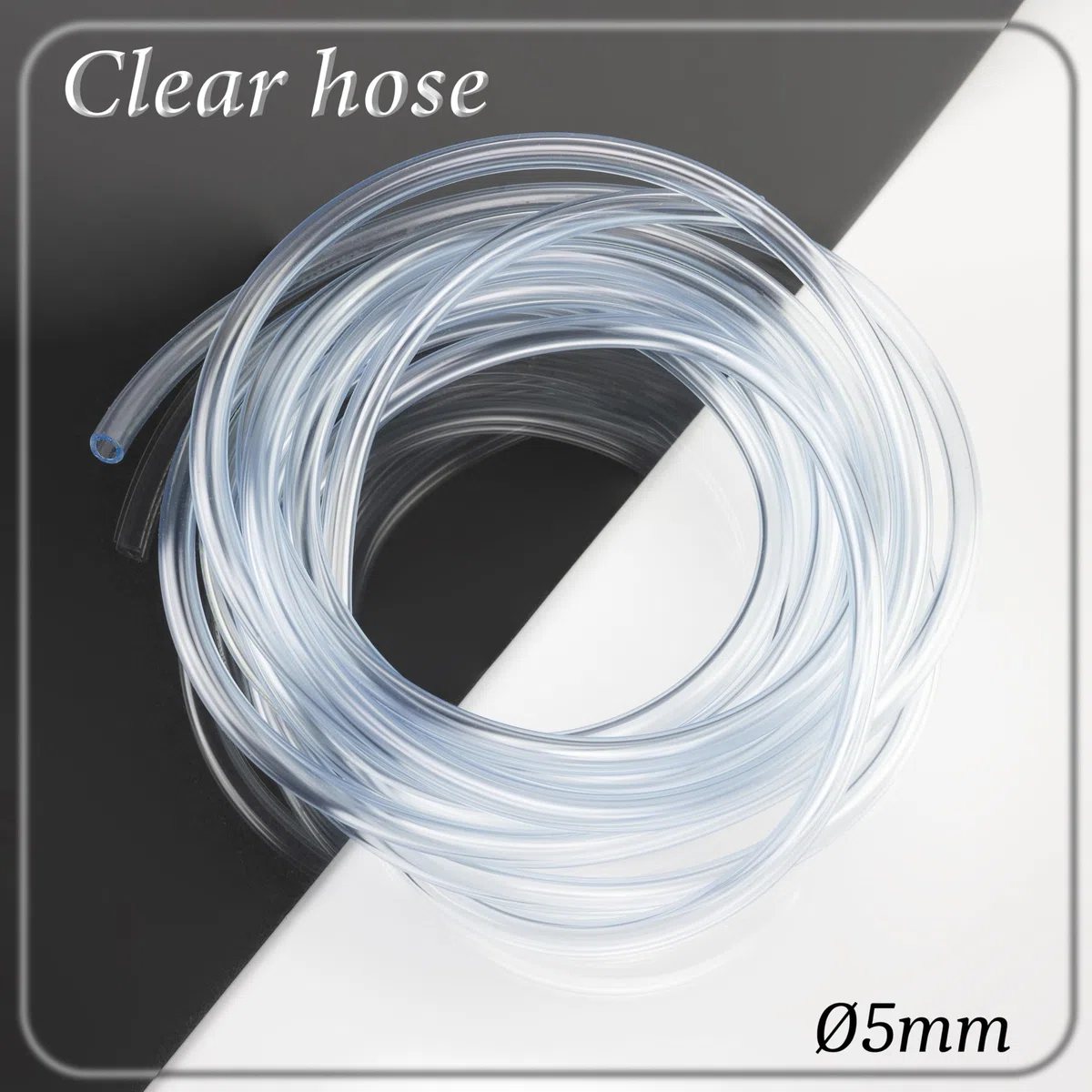 AERZETIX Tubo universale flessibile trasparente 4.5 m Ø5x1.5 mm in plastica