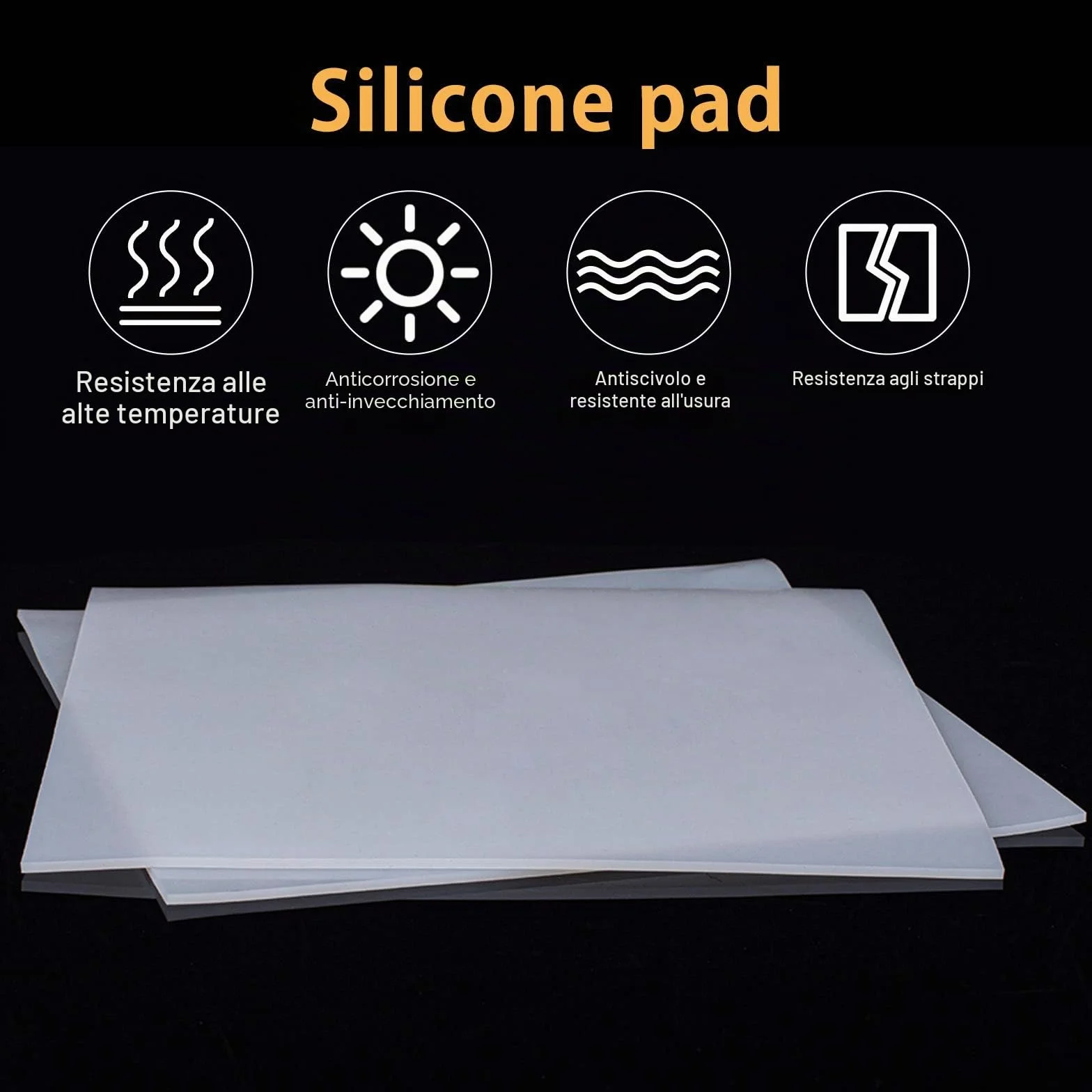 BENECREAT 2PCS Lastra in Gomma Siliconica Bianca 200x200x2mm Guarnizione Resistente alle Alte Temperature