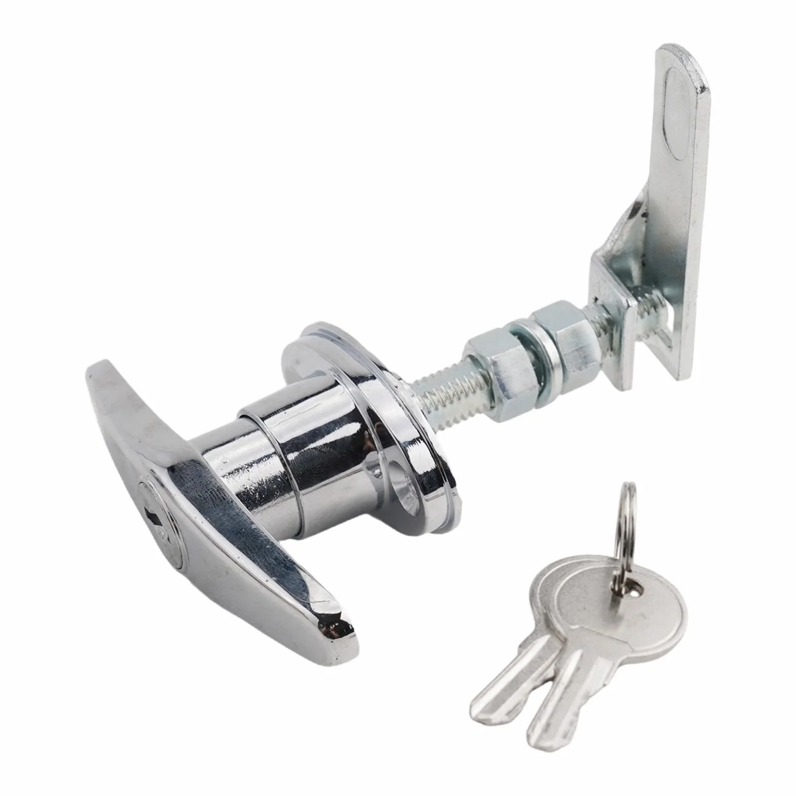 Kit di bloccaggio con maniglia a T in lega di zinco con chiavi, kit di bloccaggio con maniglia a T per camion/camper/porta del garage, sicuro per attacco del tappo del camion, serratura resistente