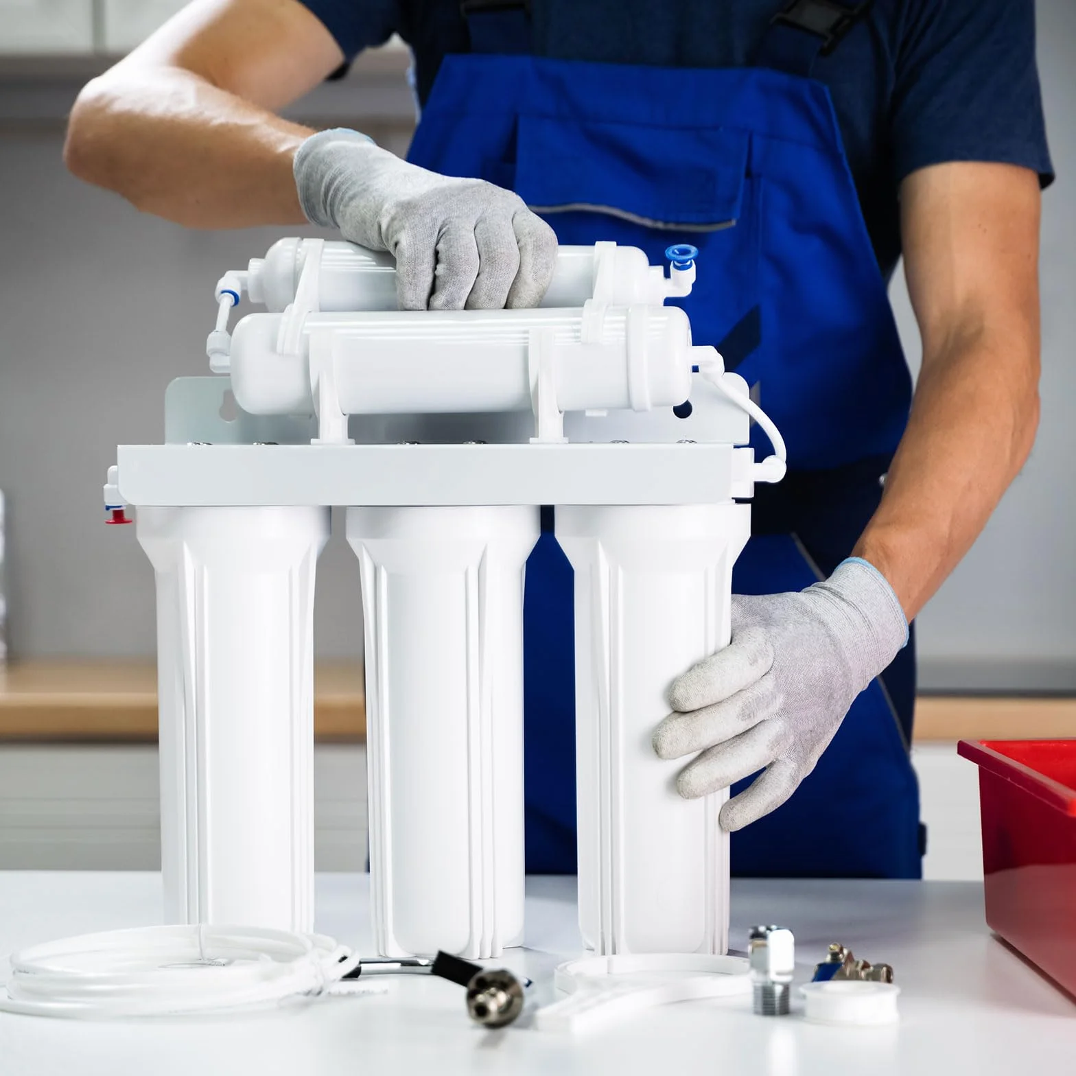 QUARKZMAN 60Pezzi 1/4 Pollice Clip di Bloccaggio per Sistemi di Filtrazione dell'Acqua RO Tubo Raccordo Rapido Morsetti di Bloccaggio Ricambi, Blu