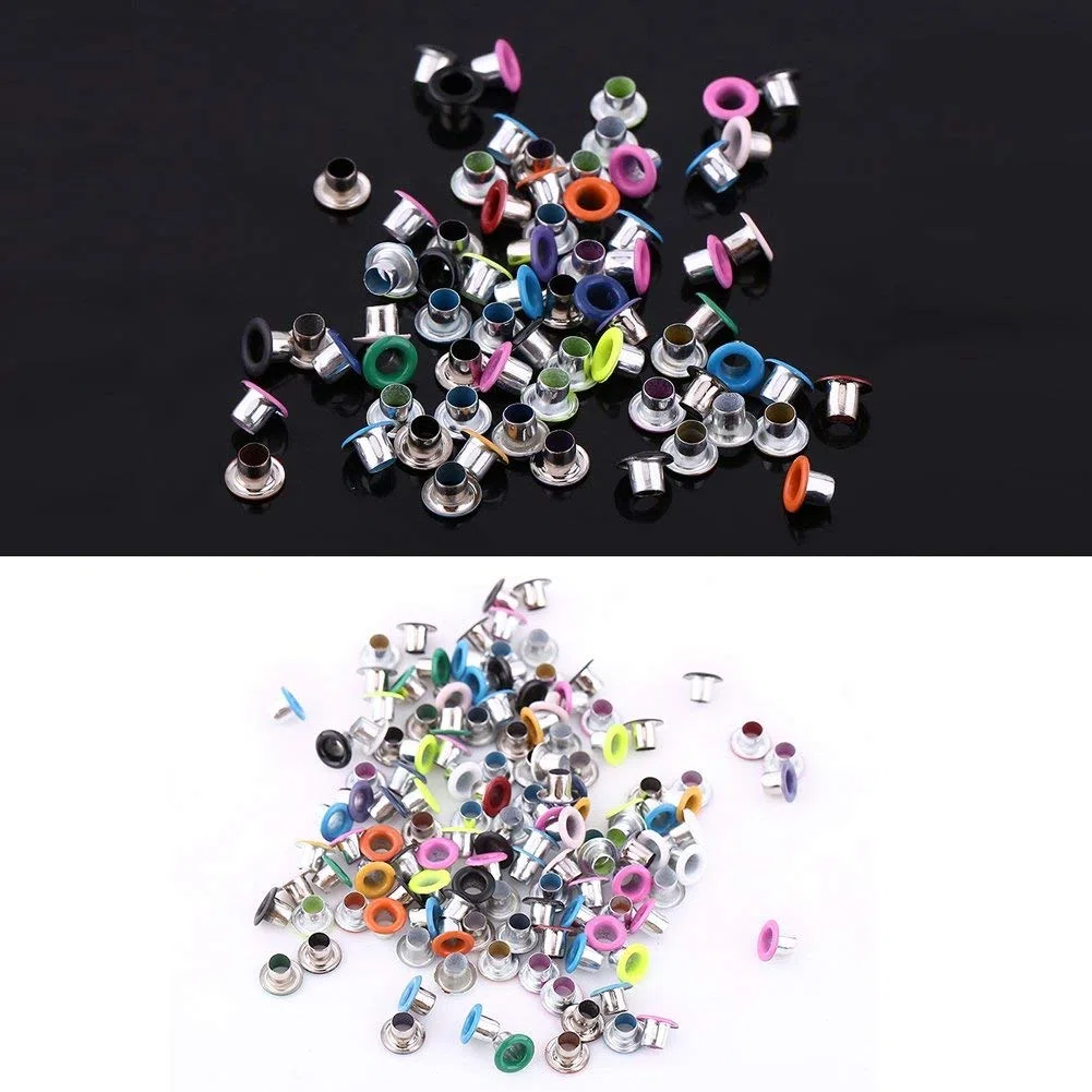 500 Pz Occhielli In Metallo 3mm Rotondi Per Scrapbooking Card Making Craft E Occhielli Caldi In Pelle