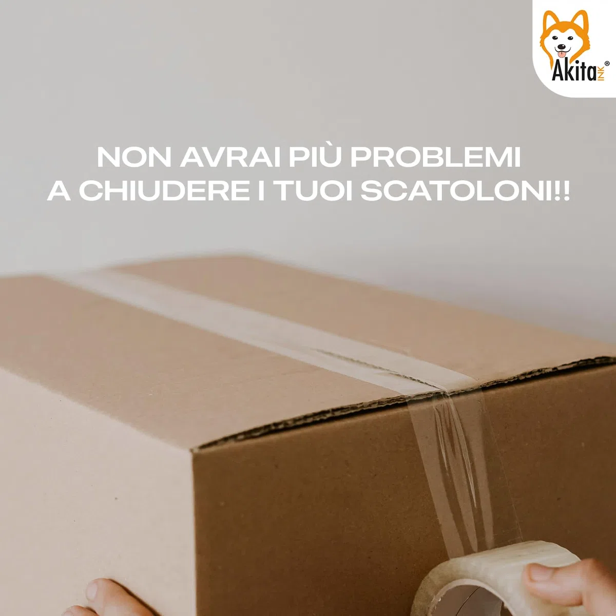 AKITAInk Nastro Adesivo Trasparente per Imballaggio 6 Rotoli – 50mm x 66m x 76mm – PP Silenzioso, Alta Aderenza, Resistente a Strappi – Ideale per Pacchi, Scatole, Spedizioni e Trasloco