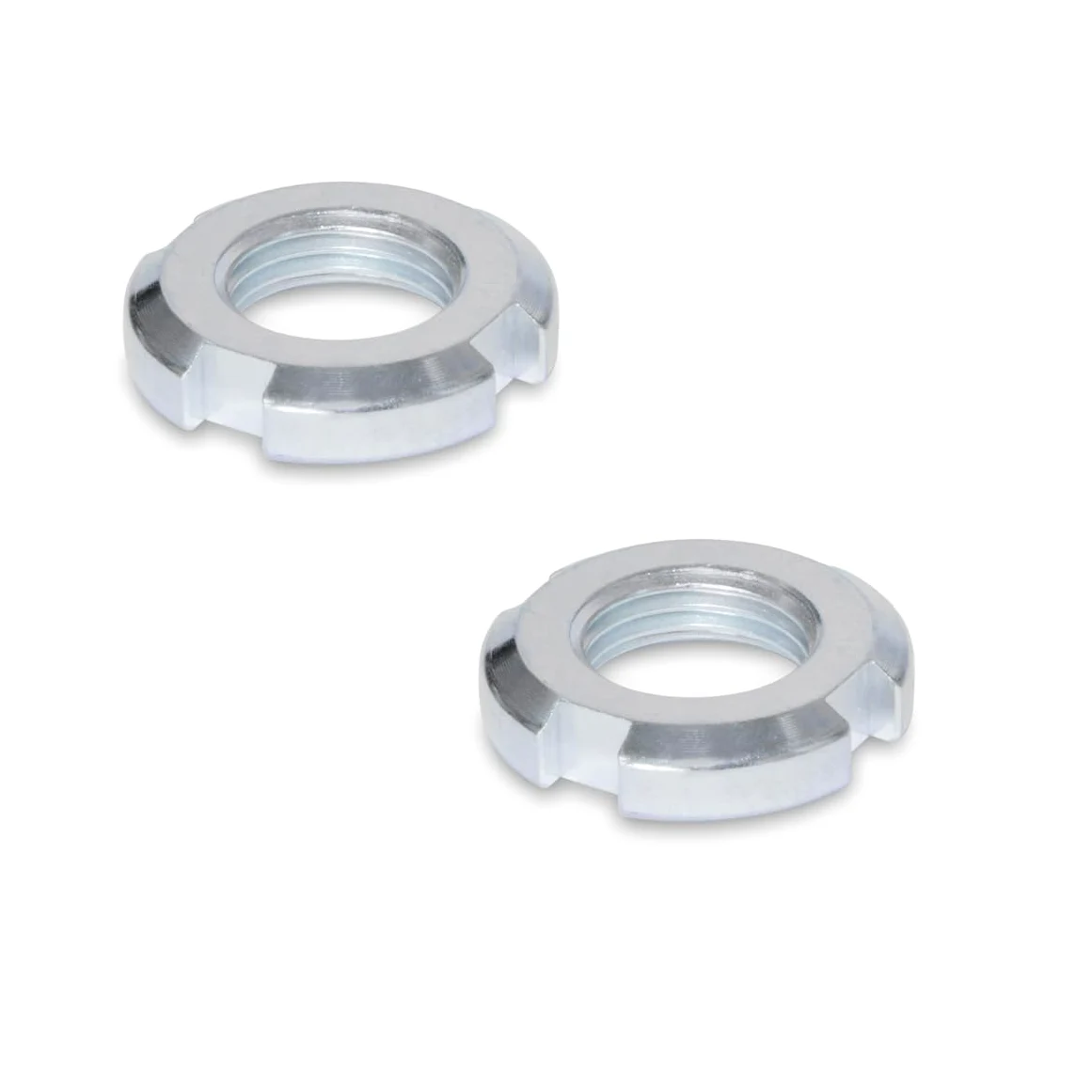Ganter Normelemente Dadi a scanalatura DIN 70852, 2 pezzi, in acciaio, forma piatta, DIN 70852-ST-M24 x 1,5, filettatura M24 x 1,5