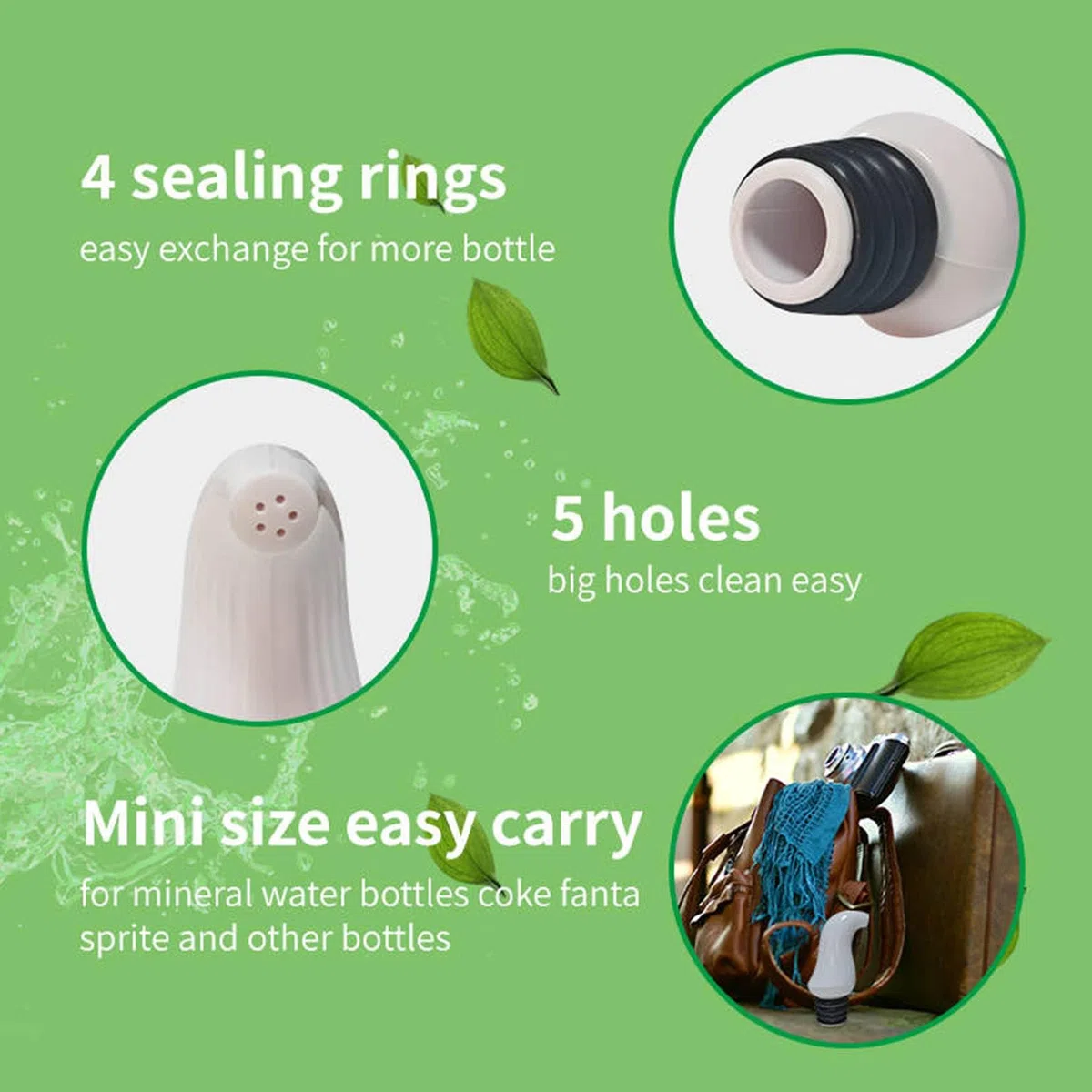 Bidet da viaggio portatile |Spruzzatore doccetta pulizia igienica wc | Doccino campeggio, camper | Post parto e cura bambino | Emorroidi, mestruazioni, prurito intimo, lavaggio anale. Bianco