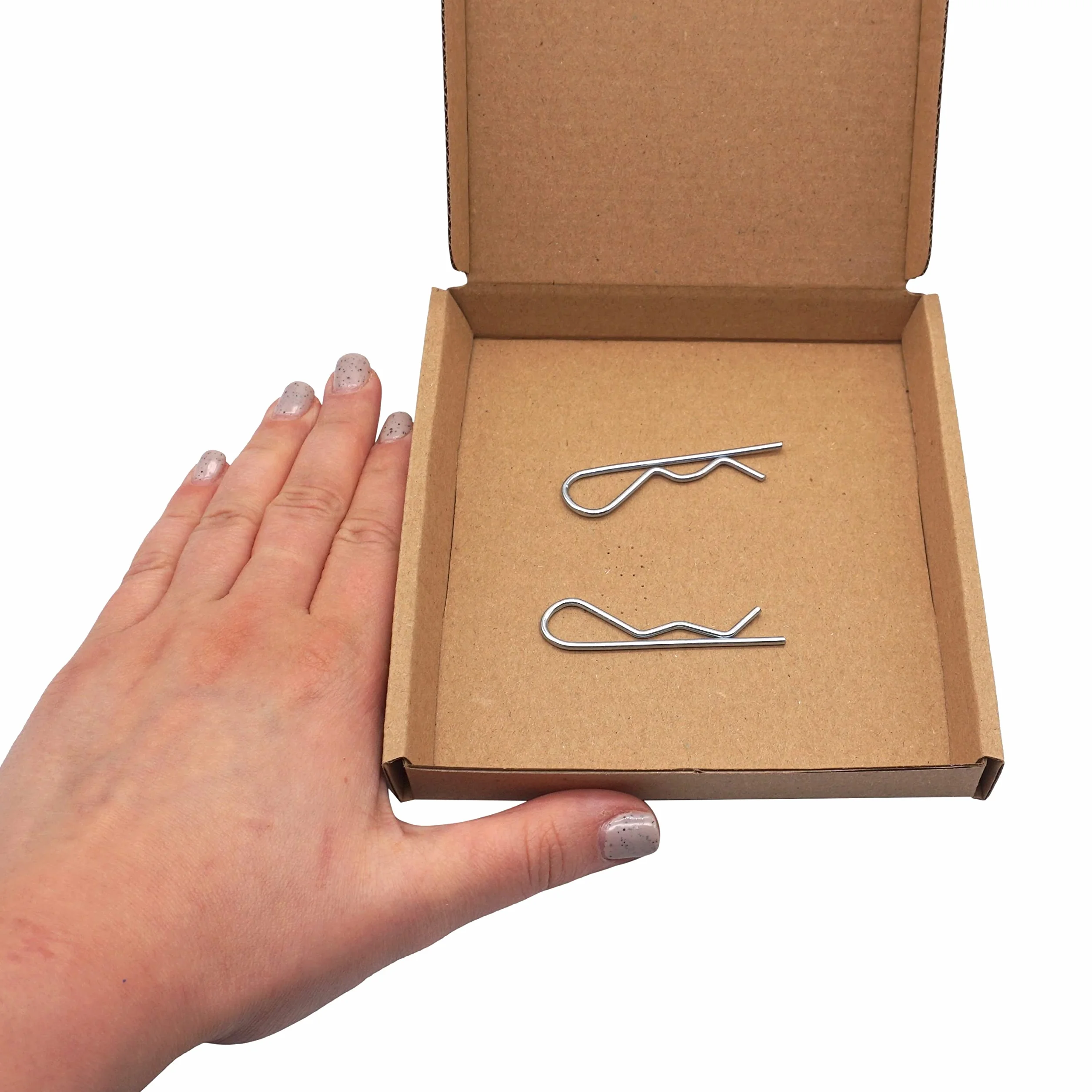 Coppiglie a molla in acciaio zincato 2 mm, clip a R, SKIR'CO 2 pezzi