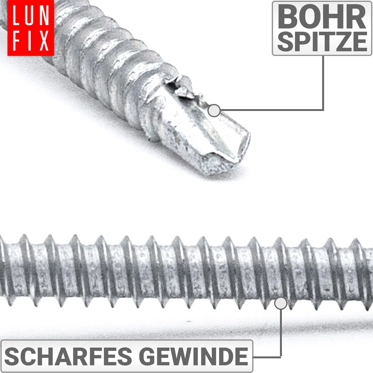 Viti autofilettanti per metallo 4,2x19mm, 1000 pezzi, viti autoperforanti zincate, testa bombata a croce PH, autofilettanti per lamiera in acciaio zincato per fissaggi rapidi e precisi, Lun Fix