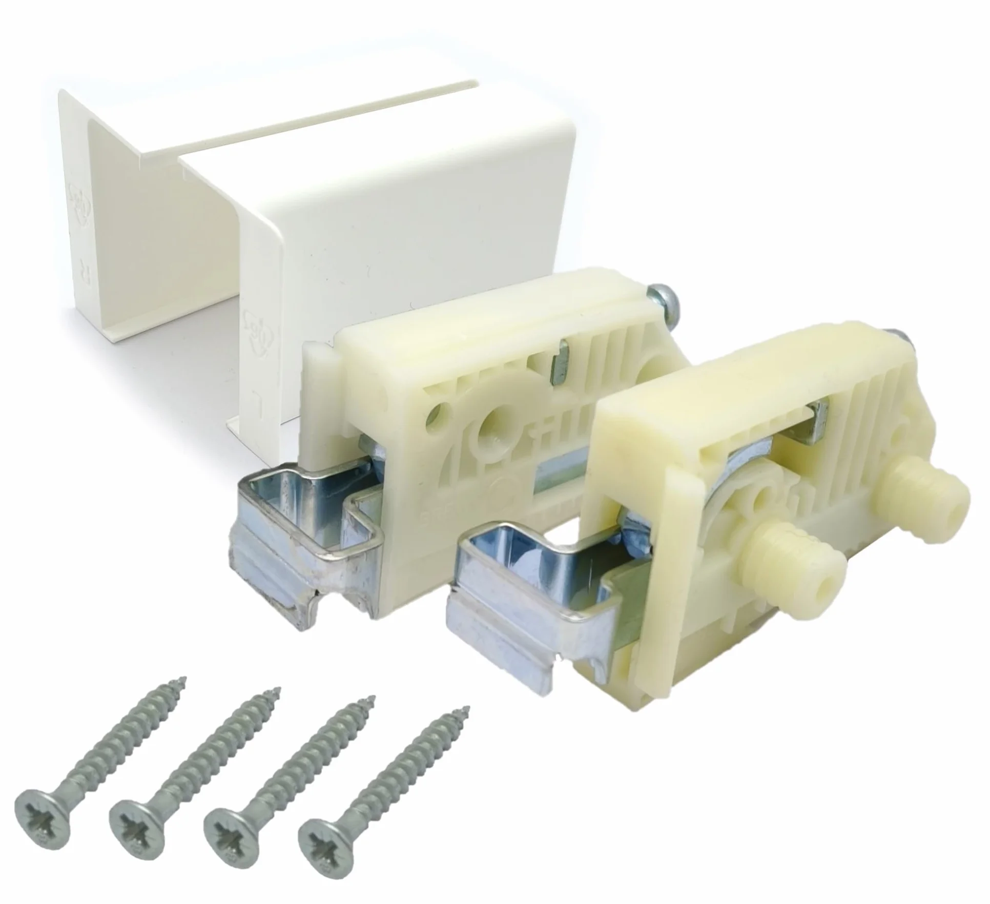 GAMOBIFER. Reggipensile CAMAR per Pensili Cucina. Ganci Mobili Sospesi (coppia DX e SX). (Bianco, Gancio 15 con Tenone)