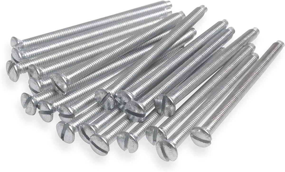 Set di 40 viti miste M3,5 da 35 mm, 40 mm, 50 mm e 75 mm di lunghezza, abbinate per interruttore e presa di corrente, zincate lucide, testa scanalata