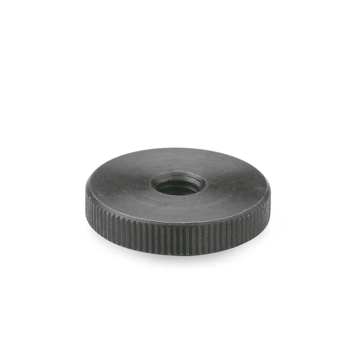 Ganter Normelemente Dadi zigrinati piatti | Dadi zigrinati (forma bassa) | DIN 467-M8 | 5 pezzi | acciaio brunito | Filettatura: M8