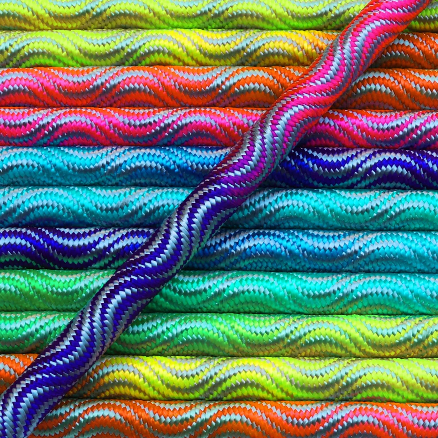 Corda PPM 5 m 10 mm polipropilene multifilamento intrecciato wave rainbow per guinzagli collari accessori animali