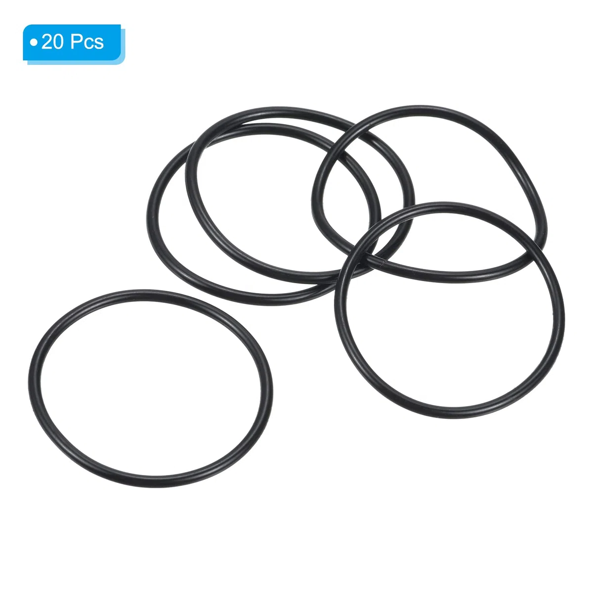 PATIKIL Nitrile Gomma O-Ring 38mm OD x 34mm ID x 2mm Larghezza, 20 Pezzi Metrico Sigillatura Guarnizione Anelli Rubinetti per Rubinetto Idraulica Automobilismo Riparazione, Nero