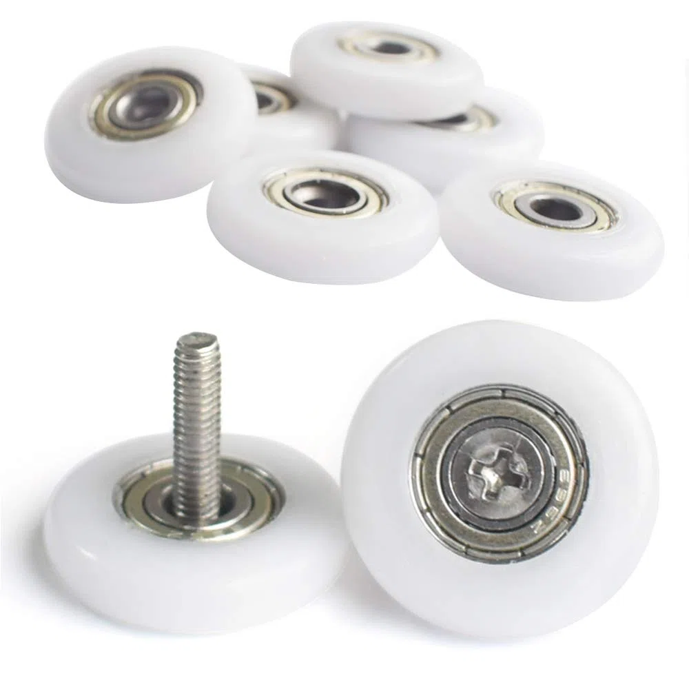 Set di 8 ruote per porta della doccia, 19 mm